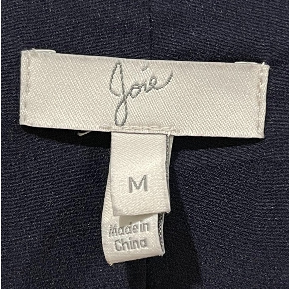 JOIE Mahesa Midi Navy Blue Antique White Wrap Dress - Picture 4 of 5